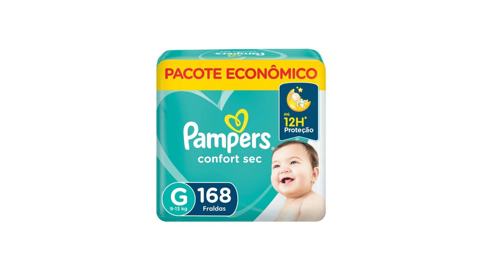 Fraldas Pampers Confort Sec G 168 Unidades