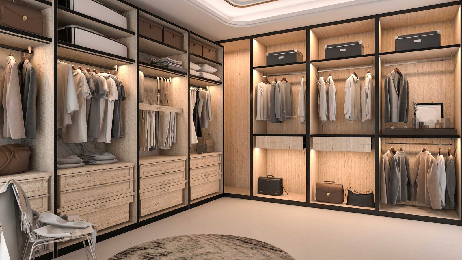 Quarto com closet e banheiro